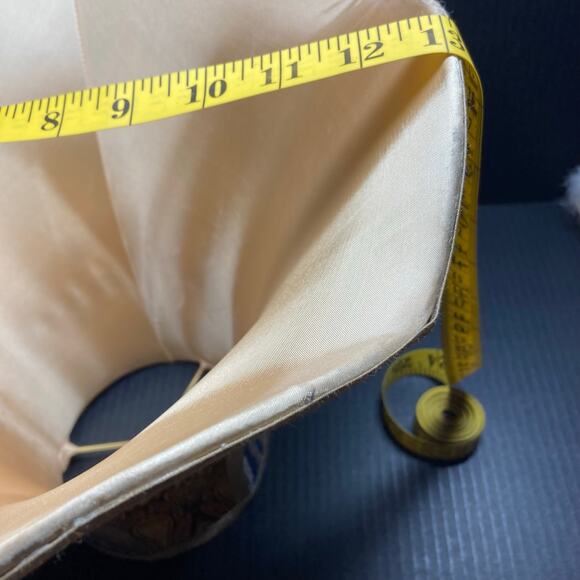 Vintage STIFFEL Multi color/patterned Fabric Bell Shape Lampshade. Pre-owned - Picture 10 of 10